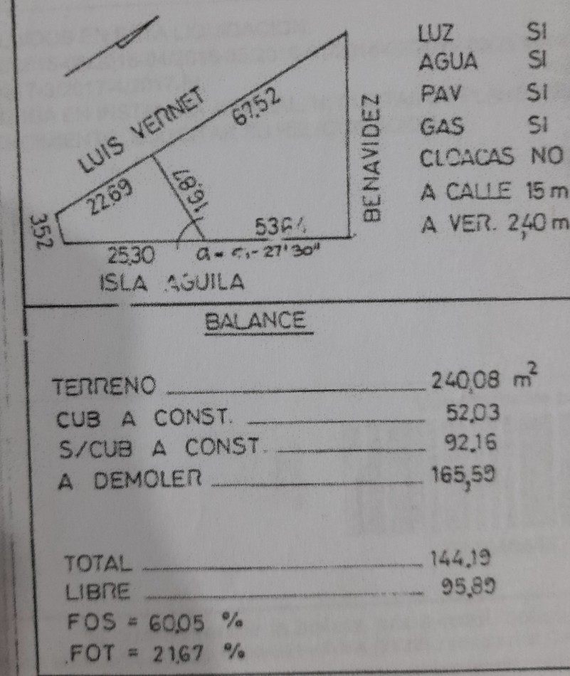 VENTA PREDIO EX ESTACION DE SERVICIO