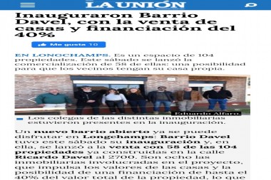 Barrio Davel  / Venta de Casas y Financiación del 40%